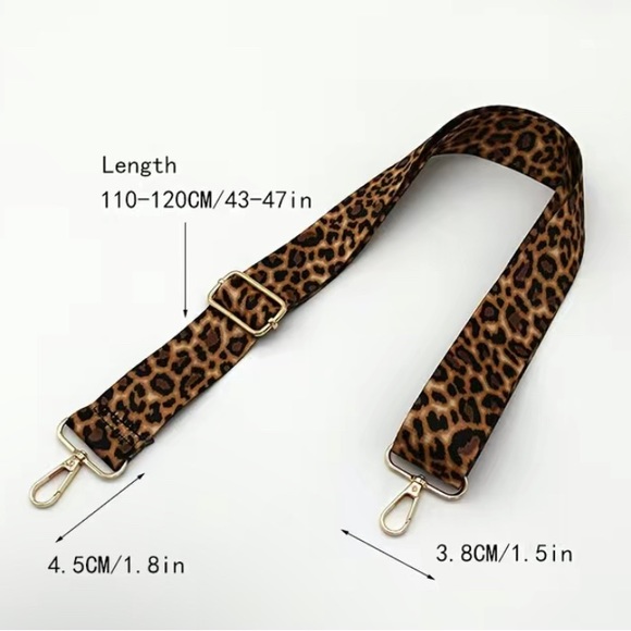 🍀1pcs- Wide range handbag adjustable Leopard Print Shoulder Strap - Picture 3 of 6